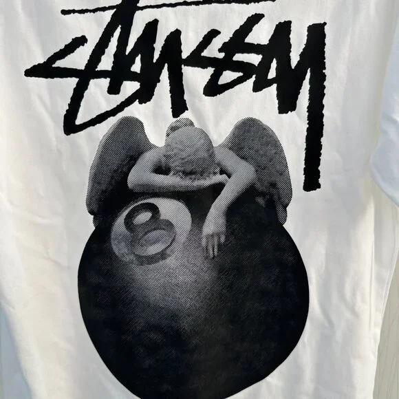 Stüssy Men's White T-shirt Tees - Short Sleeve